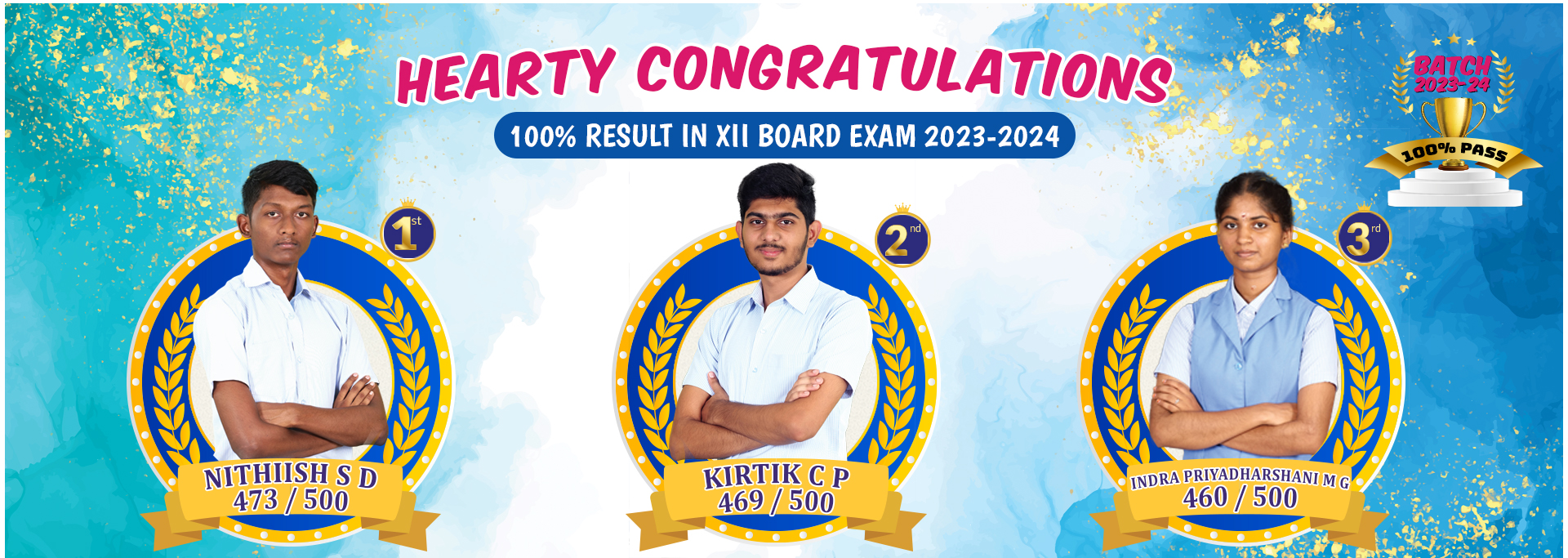 BAPS Celebrating Our School Toppers XII CBSE Board Examination 2023-2024