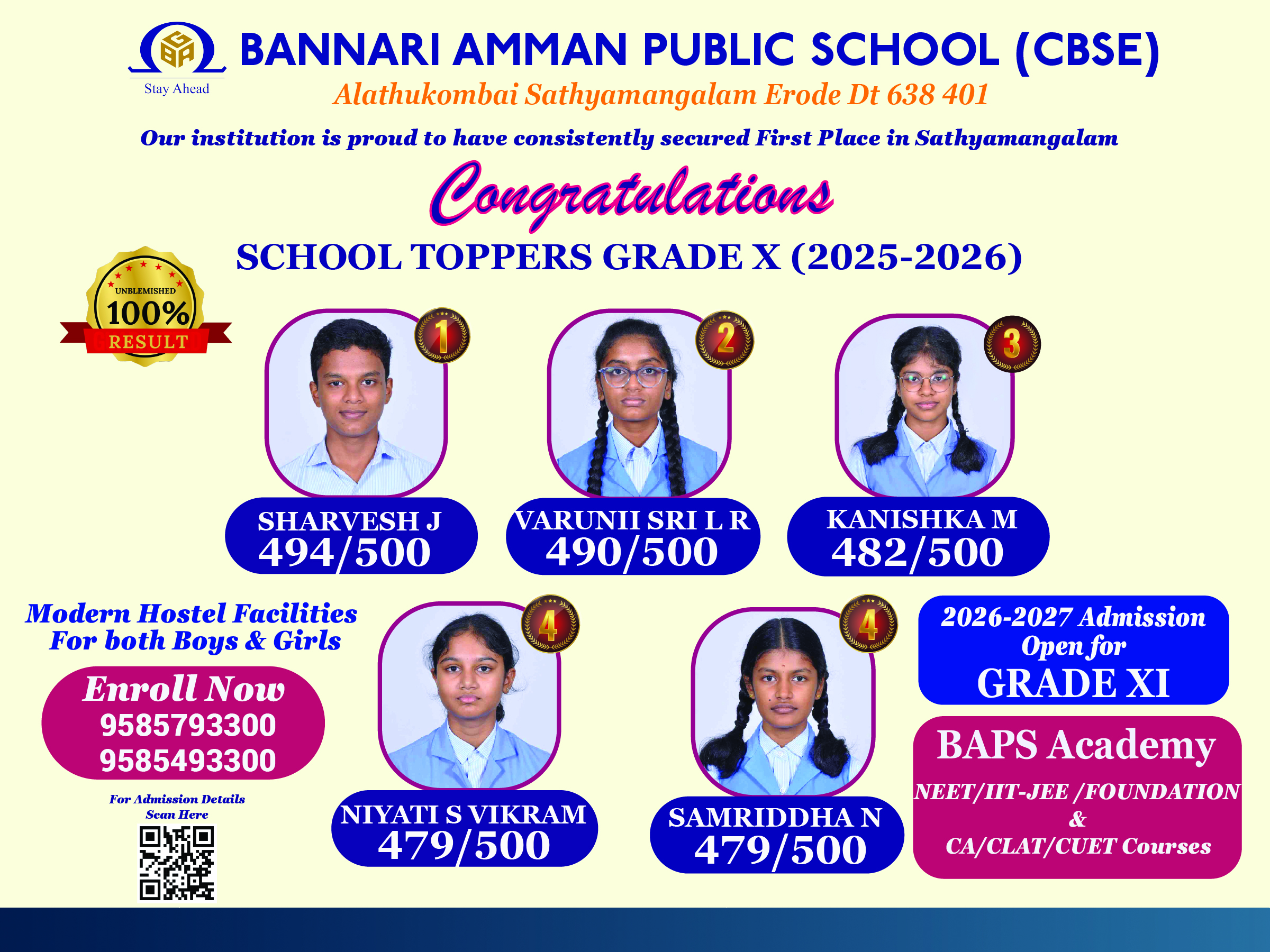 BAPS Celebrating Our School Toppers X CBSE Board Examination 2023-2024